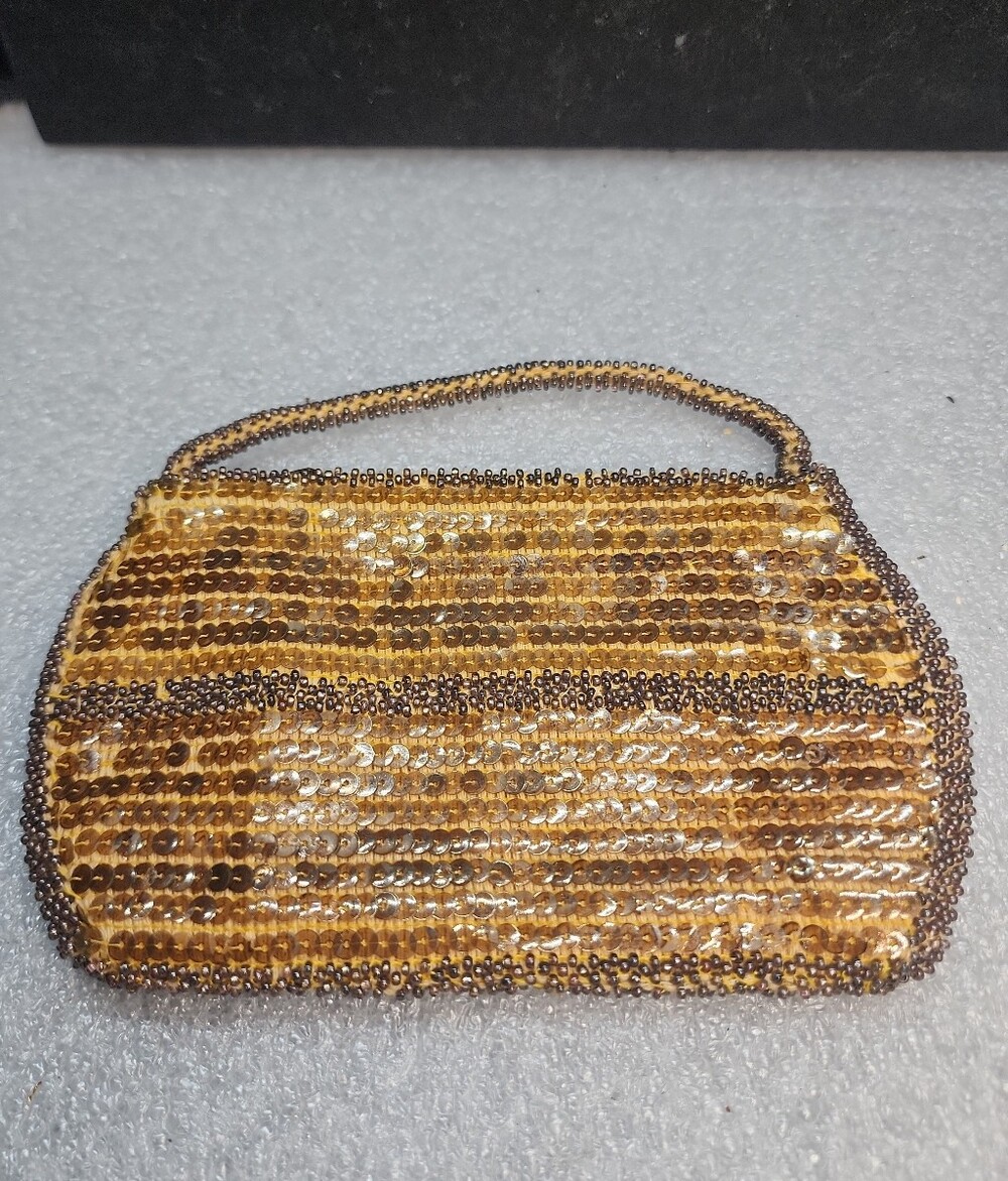 Antique Czech Art Deco Micro Beaded Purse Glass 1920s Bag See Description & Pics